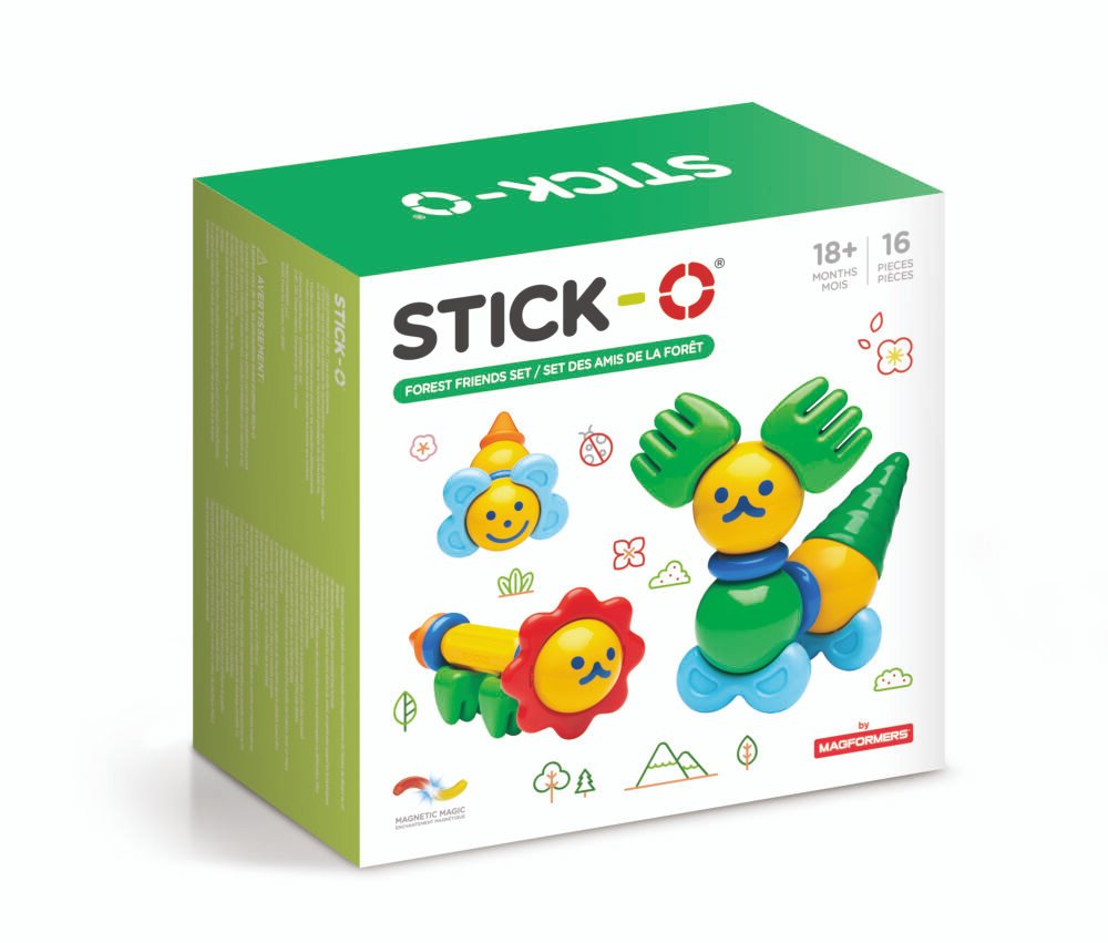 Magformers Stick-O Magnetinis Konstruktorius „Forest Friends“ – 16 Modelių Rinkinys