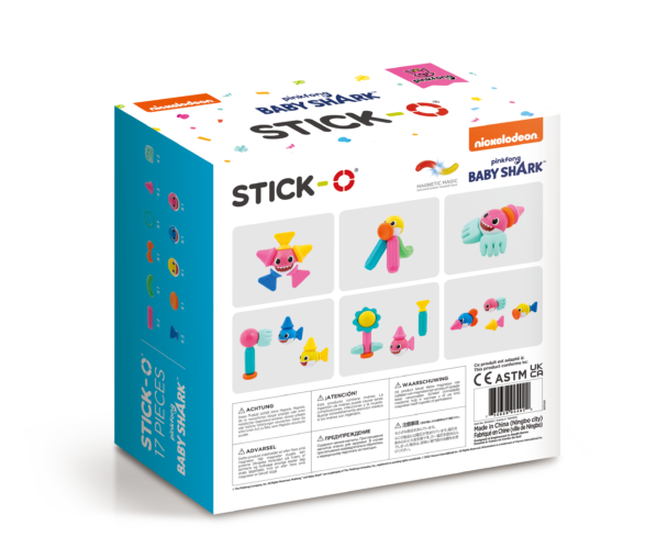Stick-O „Baby Shark“ šeimos magnetinių konstruktorių rinkinys